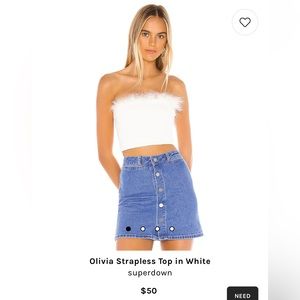 Super down Olivia feather top